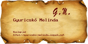 Gyuricskó Melinda névjegykártya